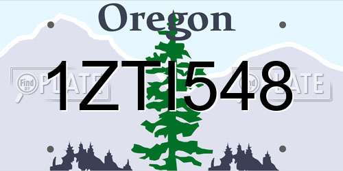 1ZTI548 Oregon License Plate