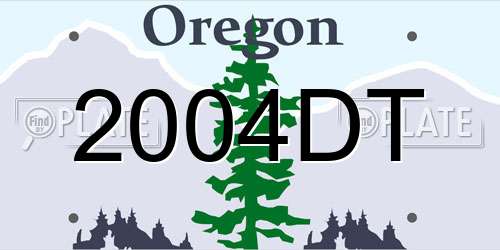 2004DT Oregon License Plate