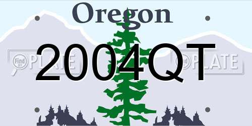 2004QT Oregon License Plate