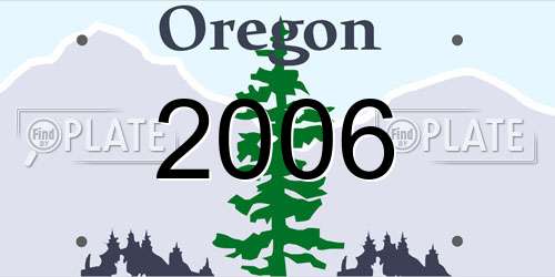 2006 Oregon License Plate