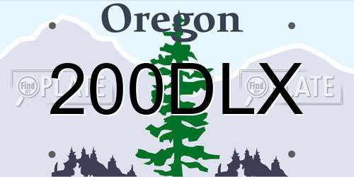 200DLX Oregon License Plate