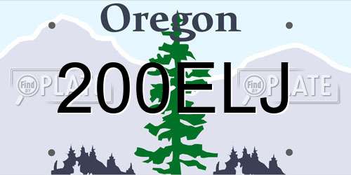 200ELJ Oregon License Plate