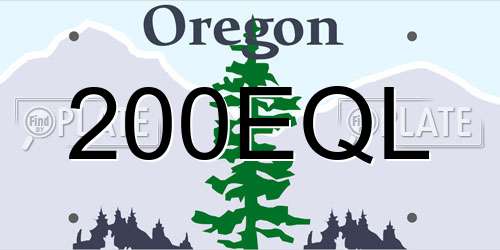 200EQL Oregon License Plate