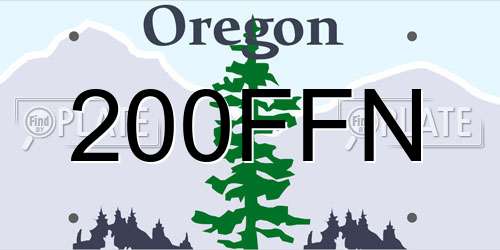 200FFN Oregon License Plate