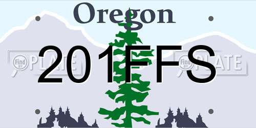 201FFS Oregon License Plate