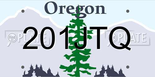 201JTQ Oregon License Plate