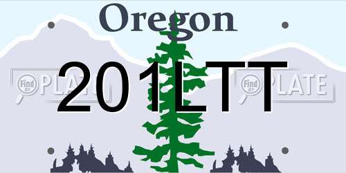 201LTT Oregon License Plate