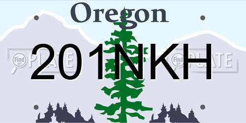 201NKH Oregon License Plate