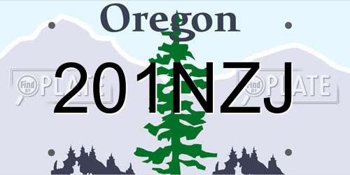 201NZJ Oregon License Plate