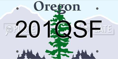 201QSF Oregon License Plate