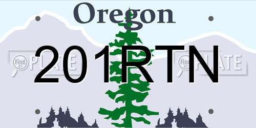 201RTN Oregon License Plate