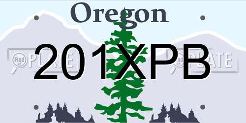201XPB Oregon License Plate