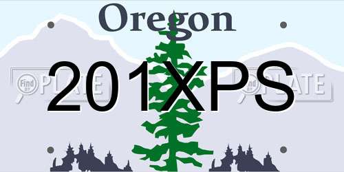 201XPS Oregon License Plate