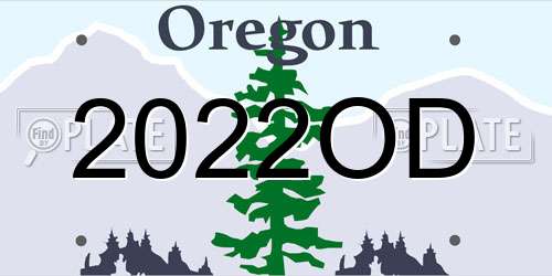 2022OD Oregon License Plate