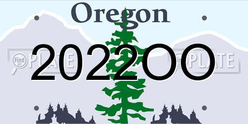 2022OO Oregon License Plate