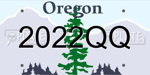 2022QQ Oregon License Plate