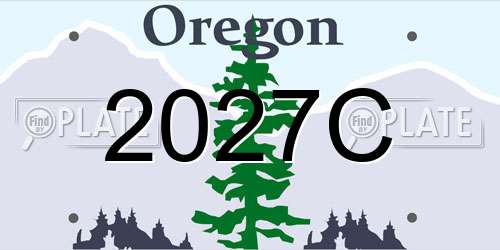2027C Oregon License Plate