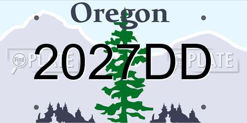 2027DD Oregon License Plate