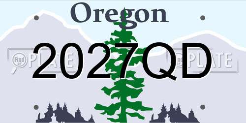 2027QD Oregon License Plate
