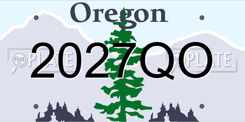 2027QO Oregon License Plate