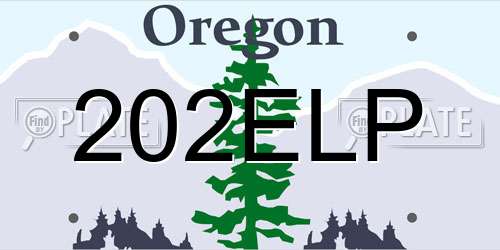 202ELP Oregon License Plate