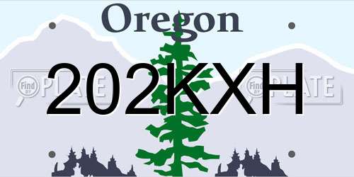 202KXH Oregon License Plate