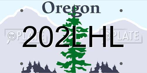 202LHL Oregon License Plate