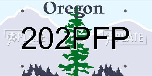 202PFP Oregon License Plate