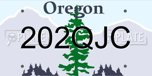 202QJC Oregon License Plate