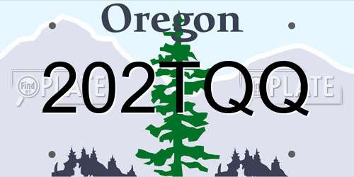 202TQQ Oregon License Plate