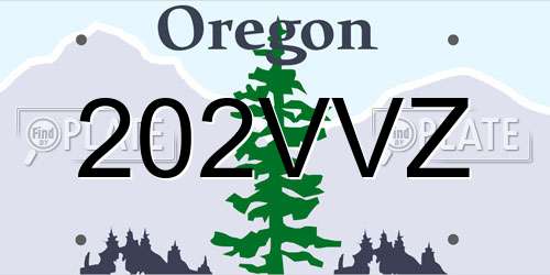 202VVZ Oregon License Plate