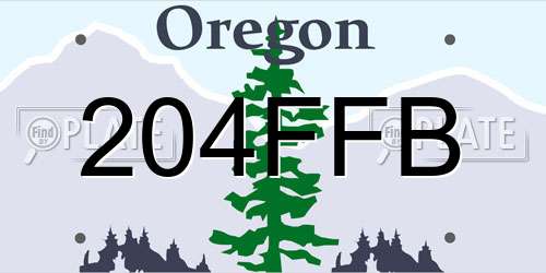 204FFB Oregon License Plate