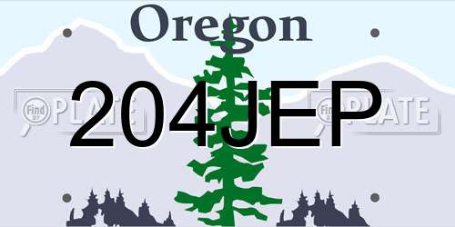 204JEP Oregon License Plate