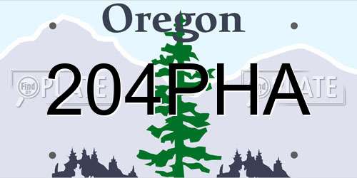 204PHA Oregon License Plate