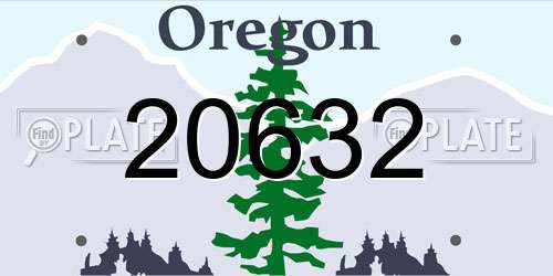 20632 Oregon License Plate
