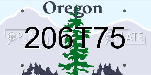 206T75 Oregon License Plate