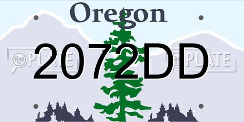2072DD Oregon License Plate