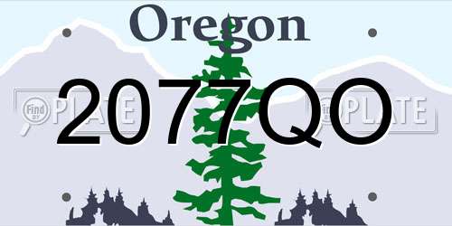 2077QO Oregon License Plate