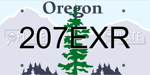 207EXR Oregon License Plate