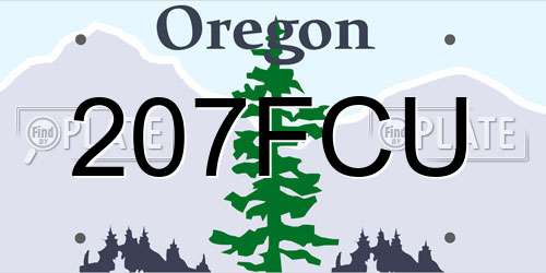 207FCU Oregon License Plate