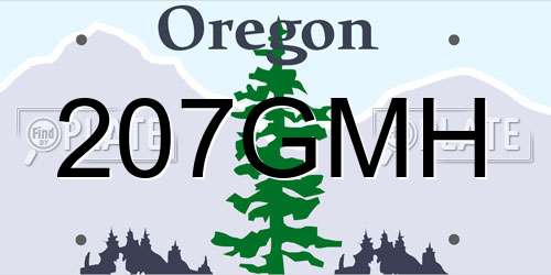 207GMH Oregon License Plate