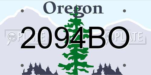 2094BO Oregon License Plate