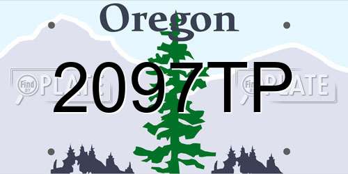 2097TP Oregon License Plate