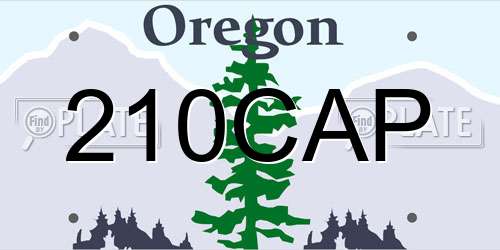 210CAP Oregon License Plate