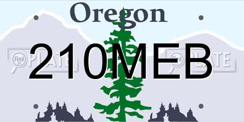 210MEB Oregon License Plate