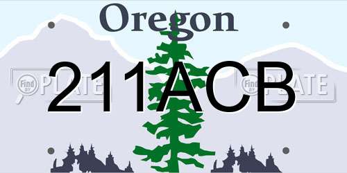 211ACB Oregon License Plate