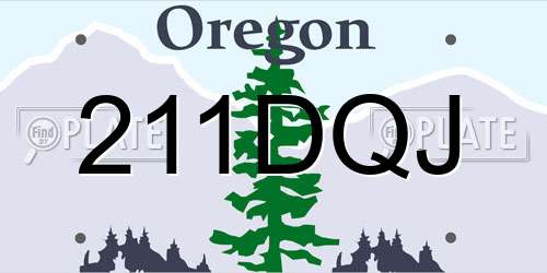 211DQJ Oregon License Plate