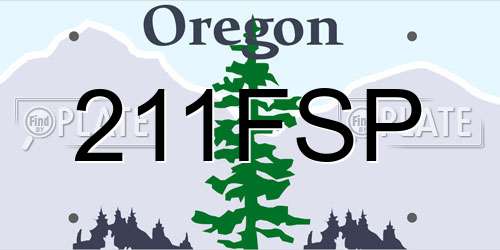 211FSP Oregon License Plate