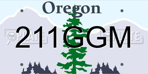 211GGM Oregon License Plate