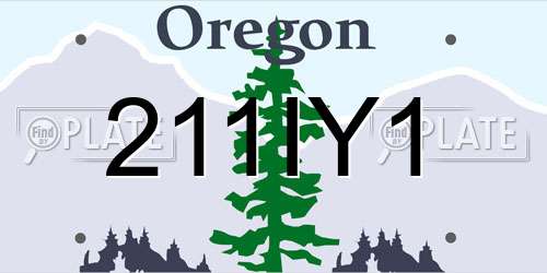 211IY1 Oregon License Plate